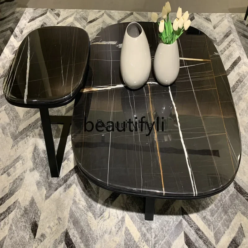 LJYMarble coffee table modern minimalist atmosphere