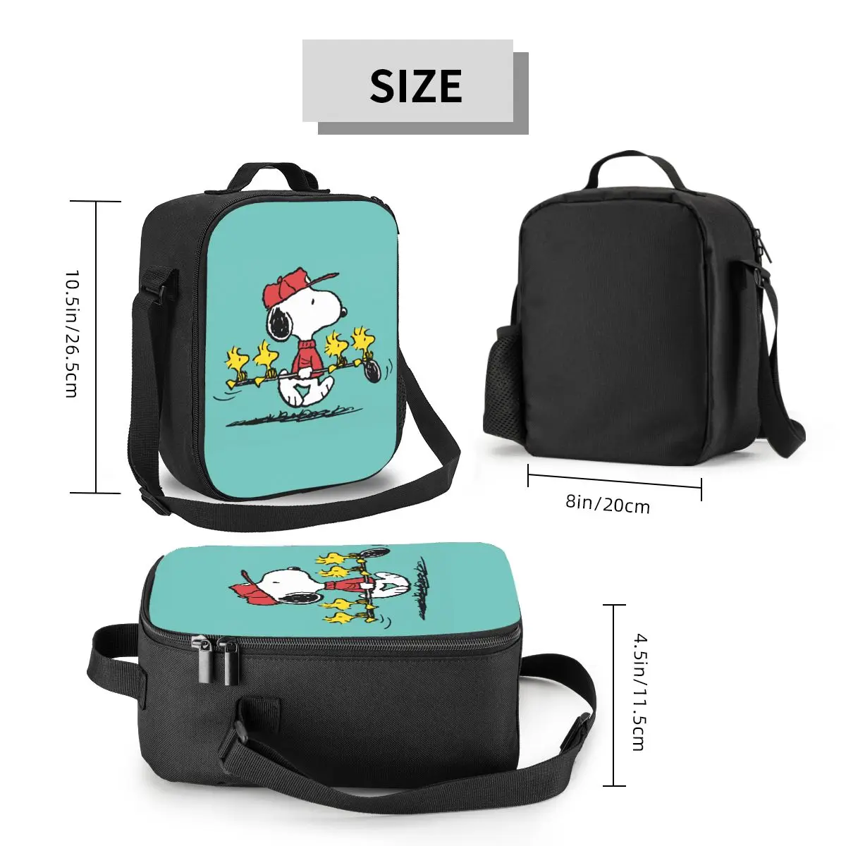 Custom Snoopy Golf Insulated Lunch Tote Bag for Women Cartoon Beagle Dog Cooler Thermal Food Lunch Box Outdoor Camping Travel