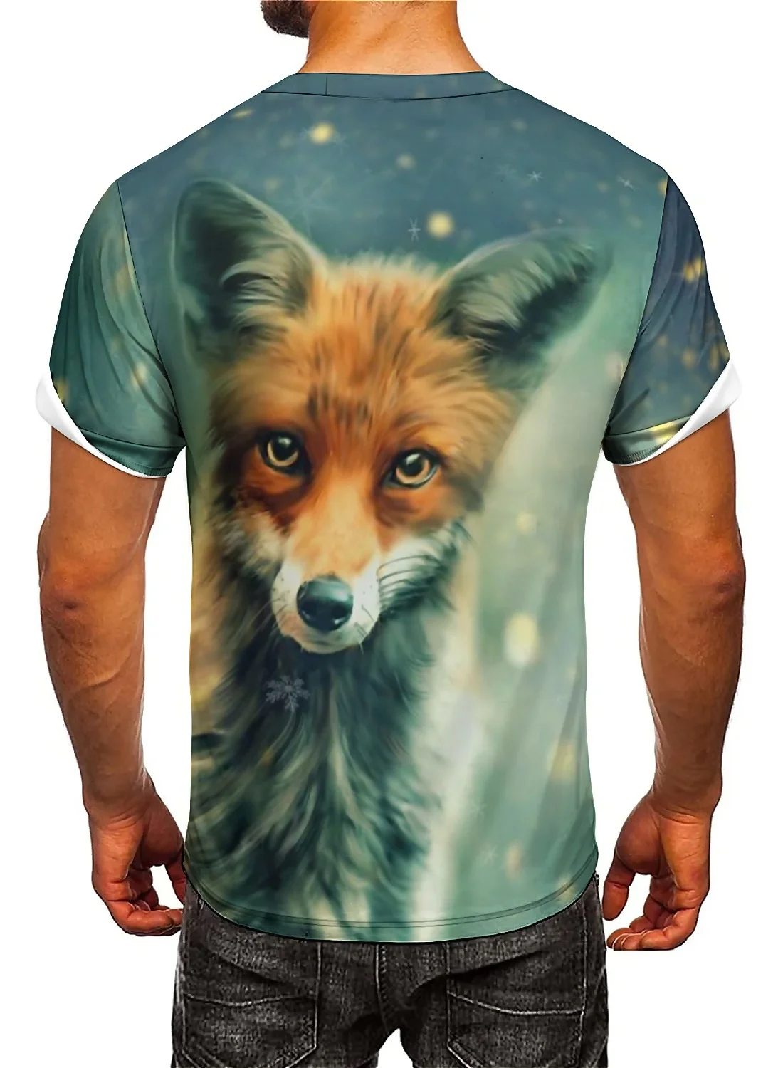 Men's 3D Printed Short-sleeved T-shirts for Cool Appearances, Lightweight and Breathable Polyester Fabric