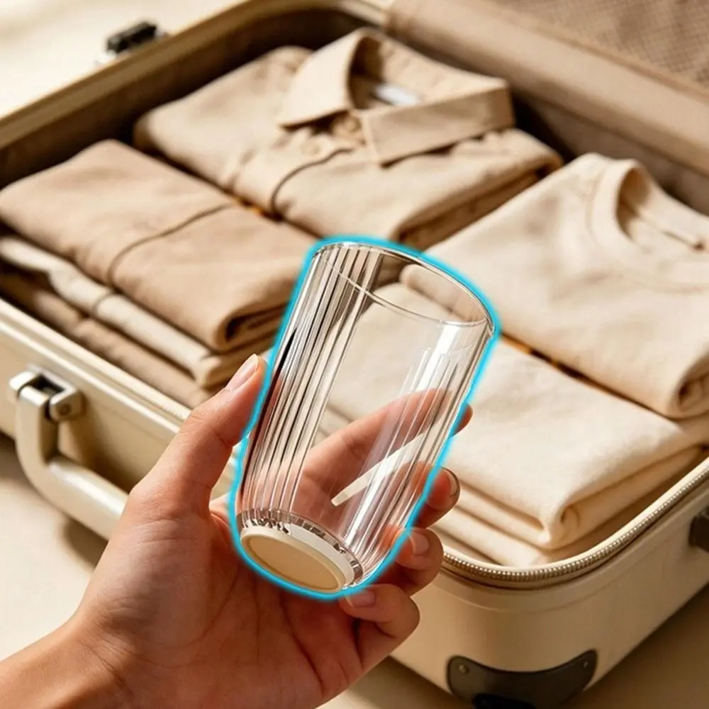 2/3/4 Cups Portable Mouthwash Cup Ventilated Bottom Rounded Rim Toothbrush Storage Box Split Design Toothbrush Holder Cup
