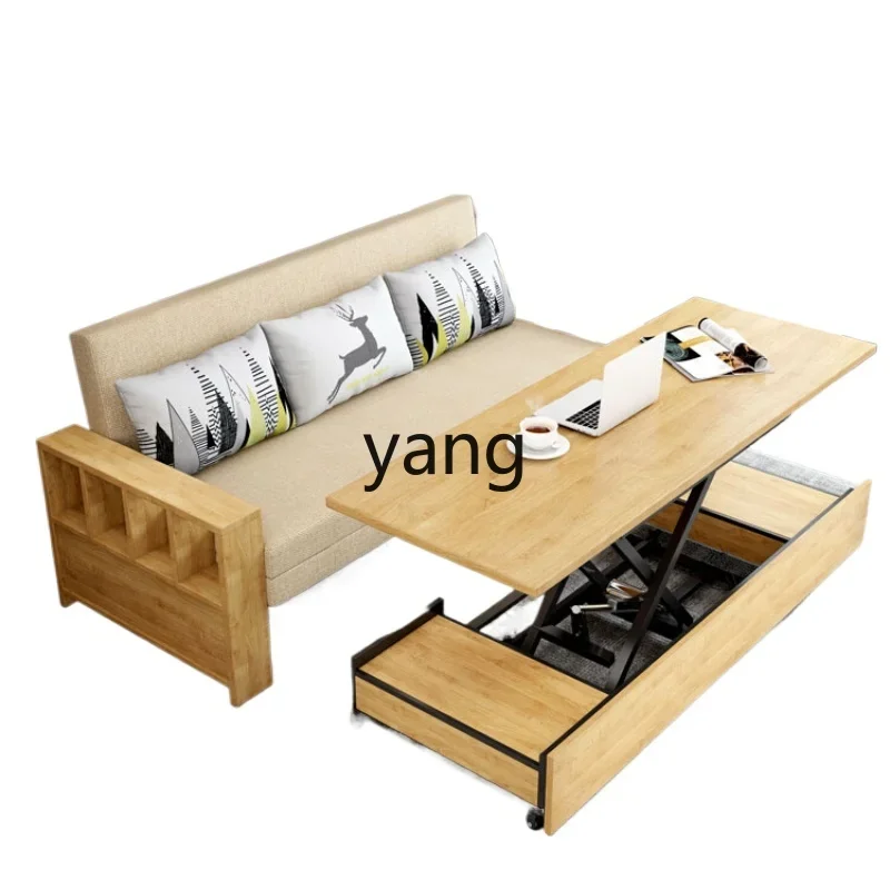 LMM1  Solid Wood Sofa Bed up and down Dual-Purpose Multi-Functional Double Folding Bed