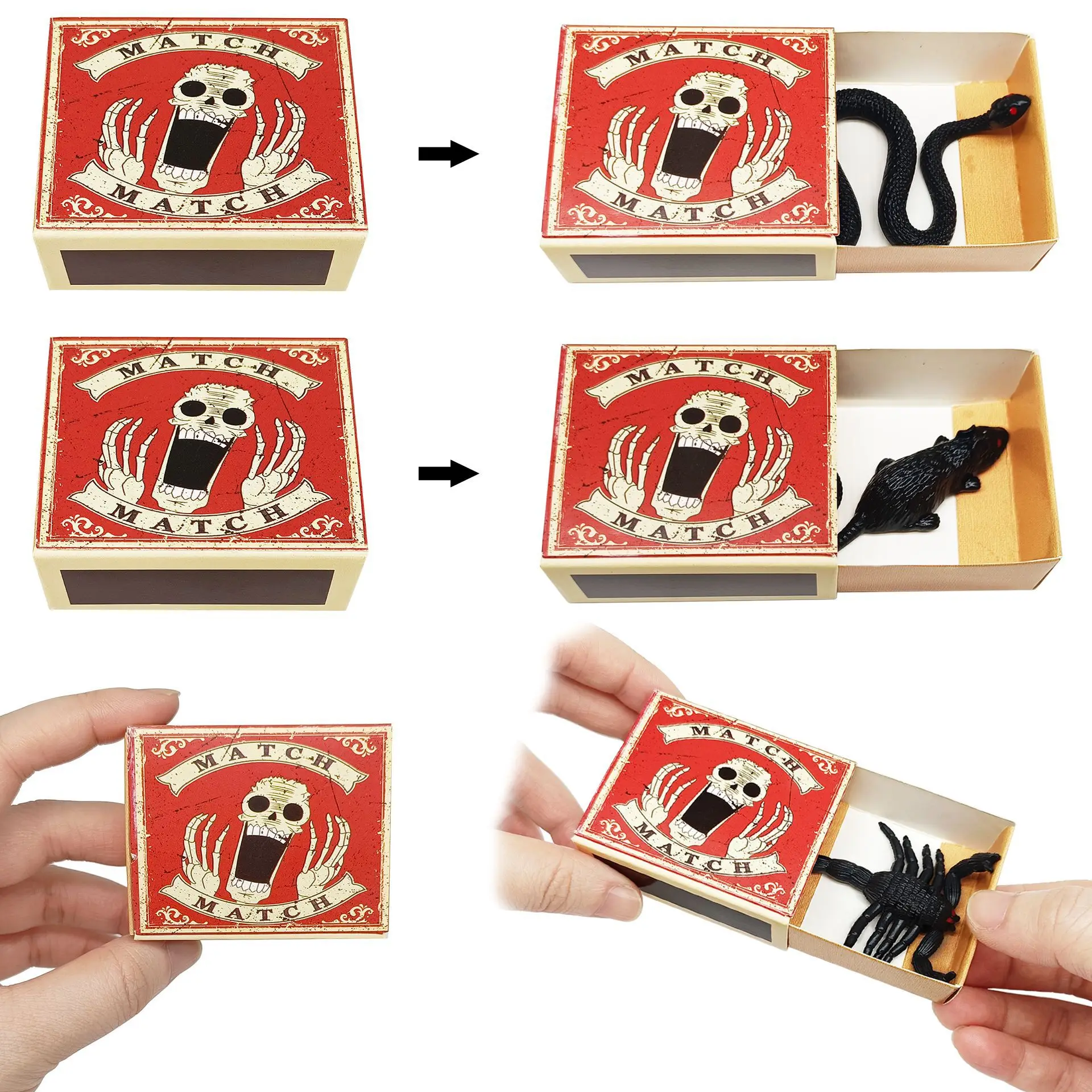 

Creative prank box, scare April Fool's toys, Halloween bug funny prank toys（5pcs）