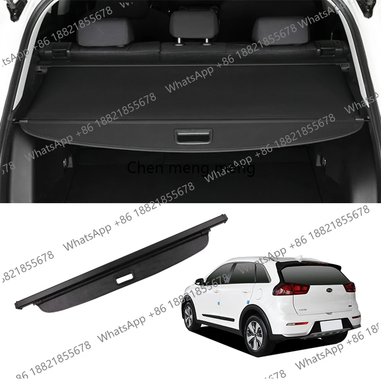 Niro Auto Rear Trunk Cargo Cover Waterproof Canvas Leather Curtain with Waterproof PVC Aluminium Alloy Materials