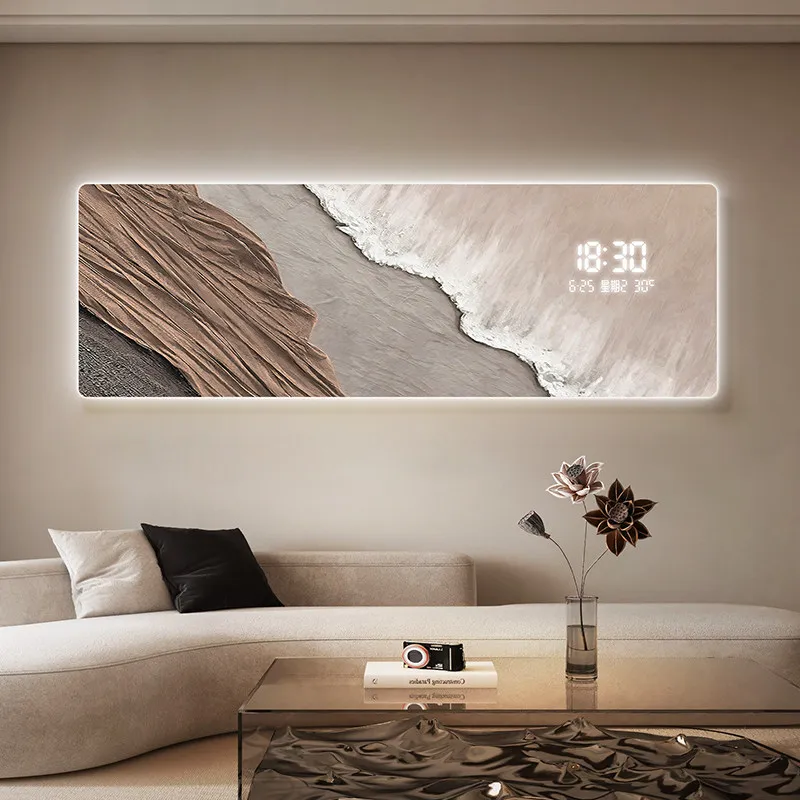 led led digital wall clock modern creative noiseless household decorative painting large hogar y decoración interior furniture
