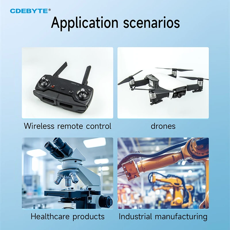 وحدة لاسلكية CDEBYTE E62 UART وحدة 433 ميجا هرتز دوبلكس كامل FHSS 30dBm لمسافات طويلة وحدة إرسال واستقبال لاسلكية #6