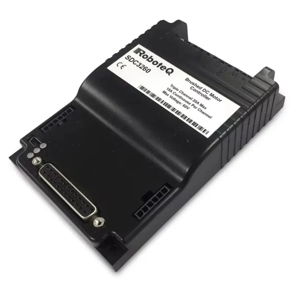 Plutools AGV Controller, RoboteQ Brushed DC Motor Driver, Dual Channel, 2 X 20A, 60V, AGV Motor Controller