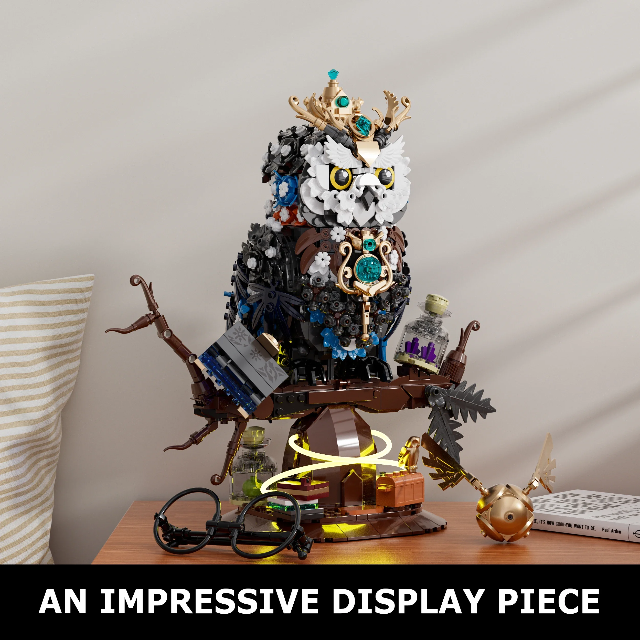 

Волшебная сова, животное, золотой летающий шар, строительные блоки, STEM, сделай сам, развивающие игрушки, подарок на день рождения для мальчиков, детский набор строительных моделей