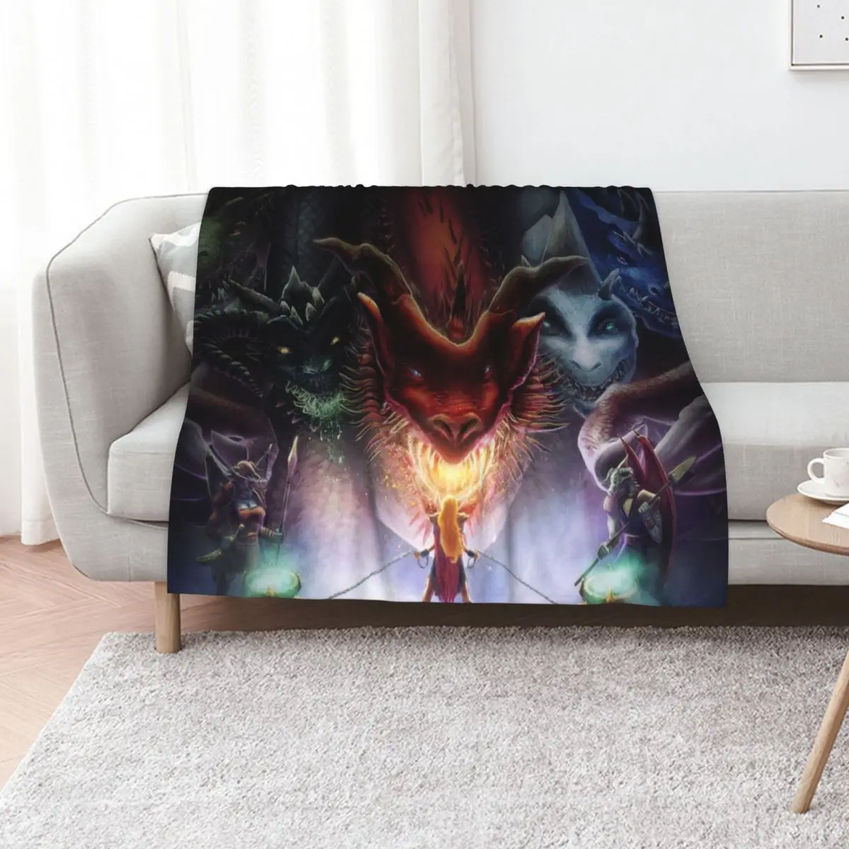 Tiamat Throw Blanket Stuffeds Cute blankets ands Soft Plaid Nap Blankets