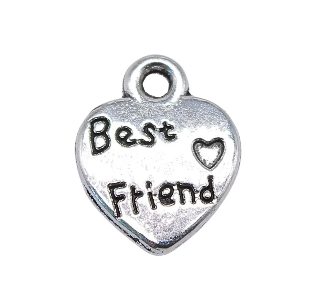

50pcs 12x10mm Zinc alloy metal tibetan silver,antiqued bronze plated charm T1105 for jewelry making
