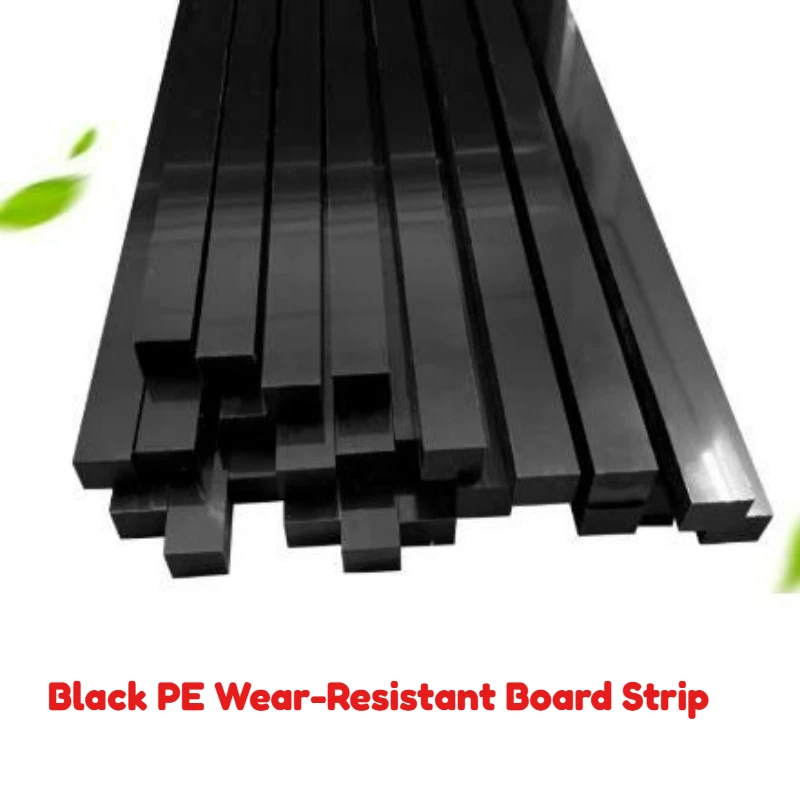 2pcs Length 500mm Black PE Wear-Resistant Board Strip Block Thickness 3/4/5/8/10/15/20mm Machining Material