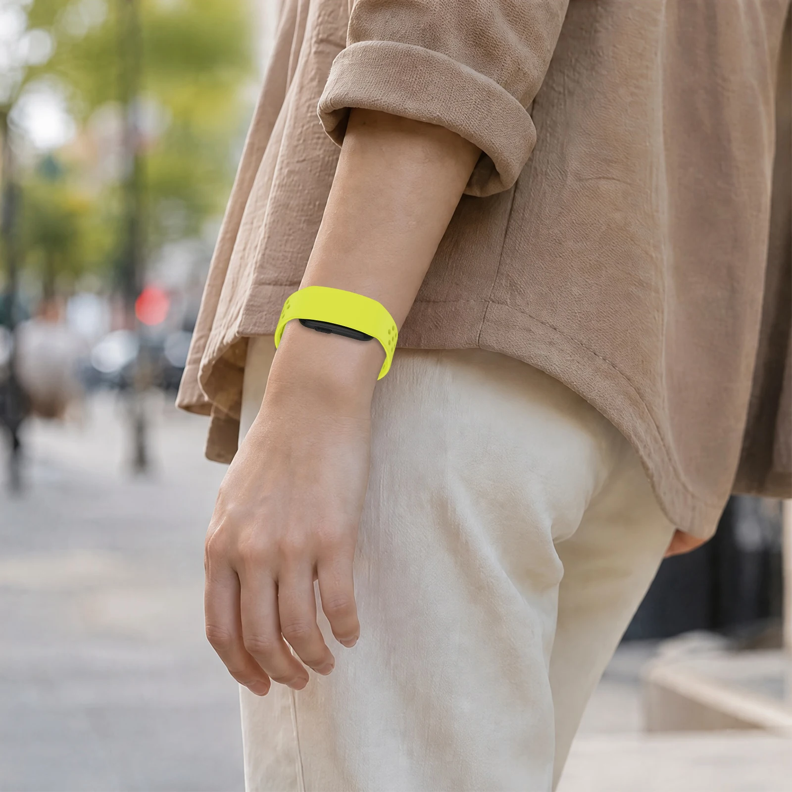 Replacement Silicone Wristband for CIRQA Breathable Sport Strap Sweat-Proof Adjustable 270x22mm Multi-Color