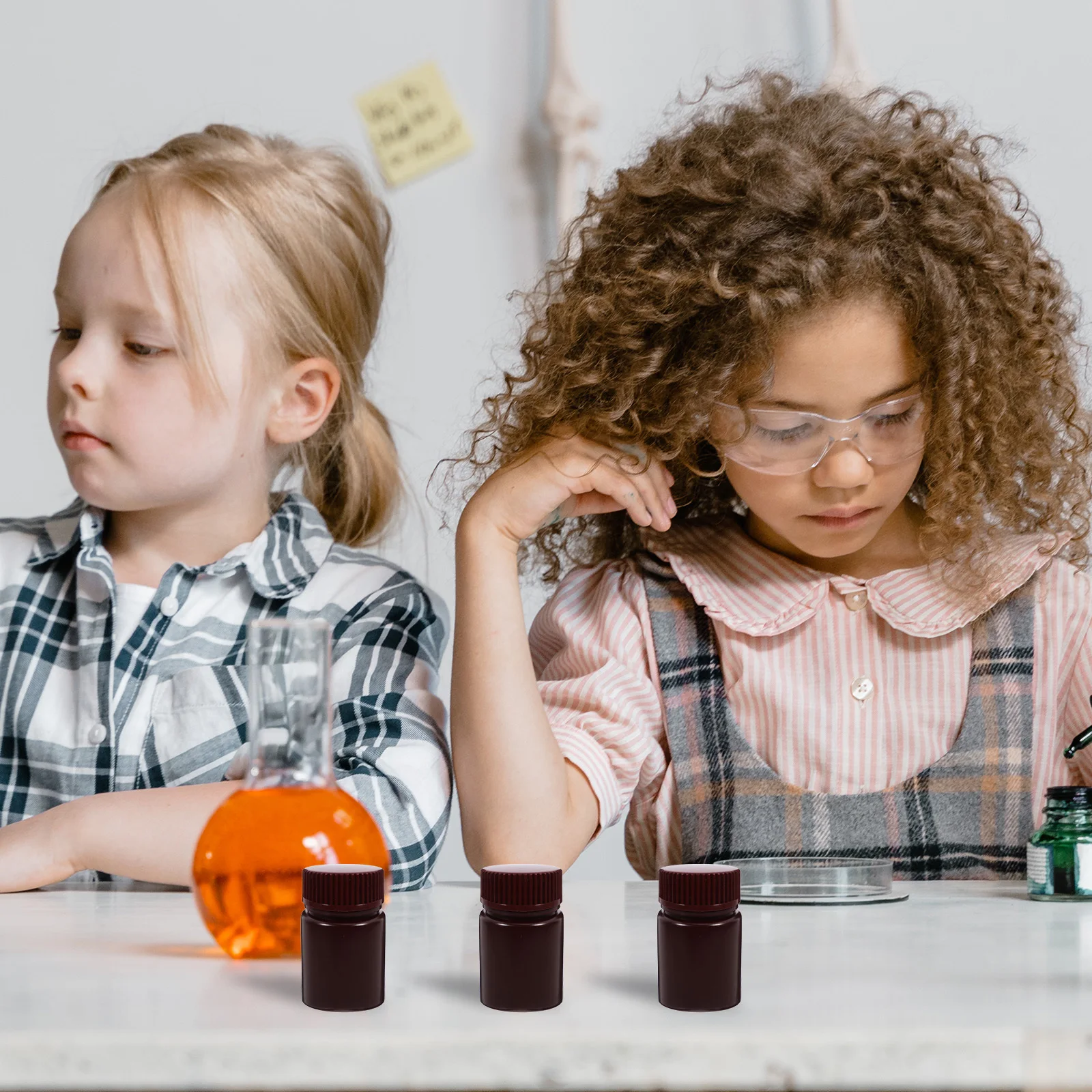 6Pcs 30Ml Empty Sample Bottles Leakproof Sealing Caps for Laboratory Reagent Storage and Water Sample Collection Containers