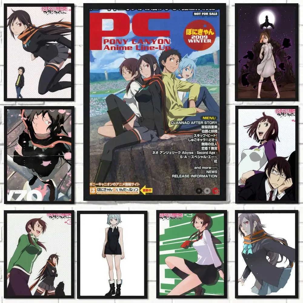 anime Y-Yozakura Quartet-T Poster Self Adhesive Wall Decor for Modern Home Cafe Office and Bar