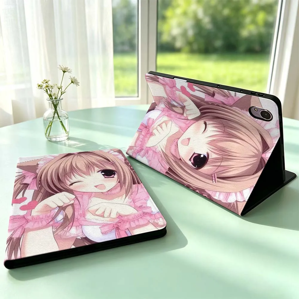 Anime Sweet Girl Pen Tray For Huawei MediaPad MatePad Honor Pro V6 9 V8 X9 X 10 13.3 12.3 11 11.5 Inch Tablet Case