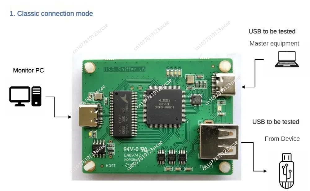 Open Source Portable USB Sniffer USB2.0 USB1.1 For Wireshark Bus Protocol Analyzer