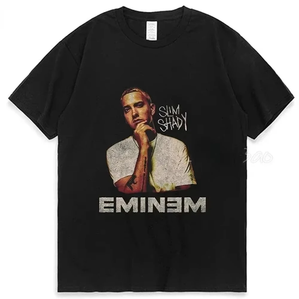 

Rapper Eminem T Shirt Women Men Fashion T-shirts Hip Hop Tops Tees Loose Rock Camisetas Boy Tees Summer New Unisex