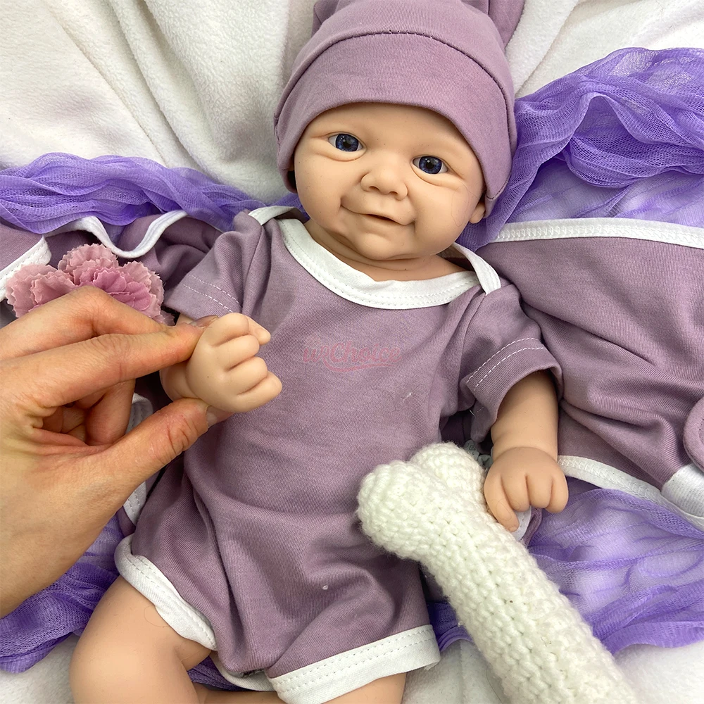 

17Inch Lifelike Waterproof Silicone Reborn Baby Girl/Boy Doll Handmade Soft Comforting Support for Child Loss Grief