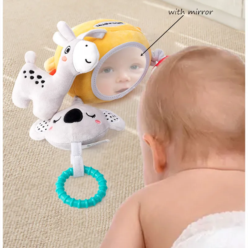 سرير بيبي معلق ألعاب خشخيشة موسيقية أفخم الحيوان الوليد سحب قبضة التدريب جرس المحمول لسرير عربة الصالة الرياضية الإطار لعبة معلقة #5