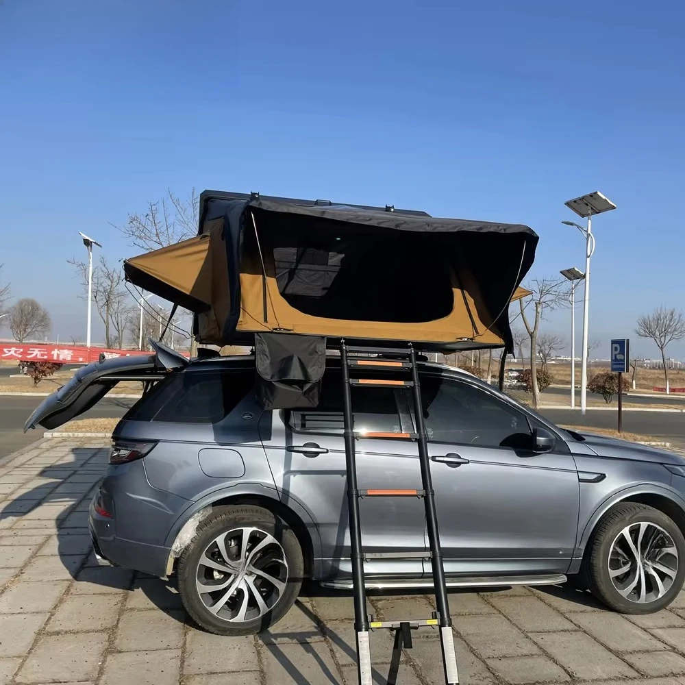 Roof Rack Tent Box Outdoor Rooftop Camping Rtt 4X4 Tent With Ladder Aluminum Hard Shell Family Tent Car