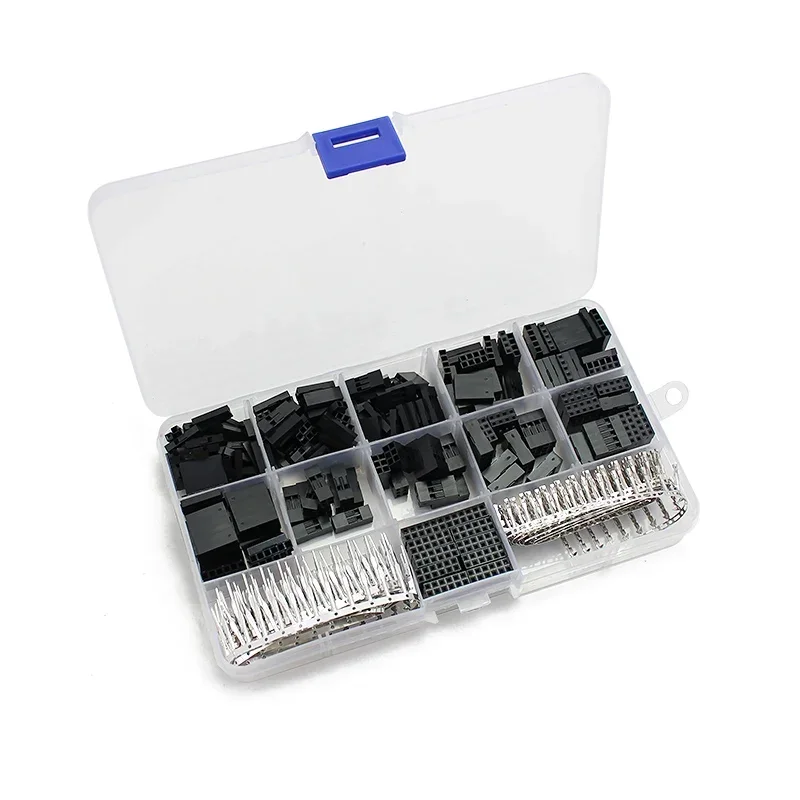 620pcs Dupont Connector Assortment Kit 2.54mm Dupont Jumper Header Connector Kit with Male/Female Terminals for Electronic DIY