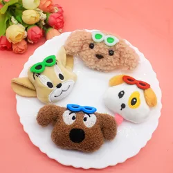 Flying Dog and Mouse Padded Patches, Appliques for Clothes, Socks, Sewing Supplies, DIY Hair Decoration, Cute, 10Pcs/ Lot