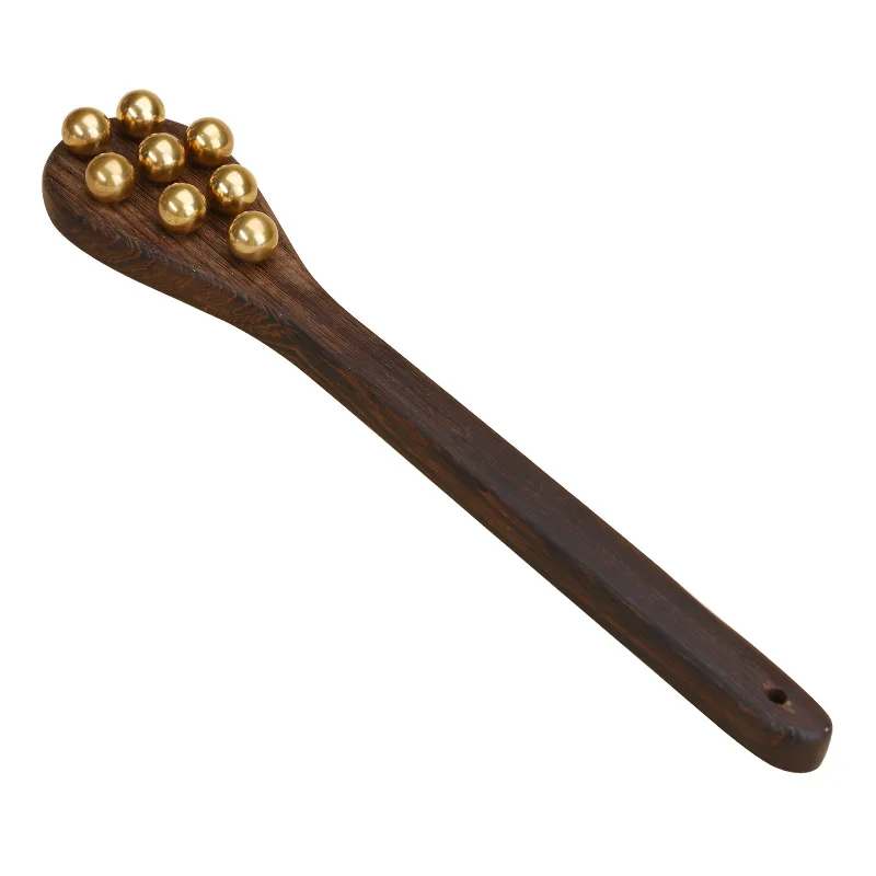 Eight Deficiency Tapping Stick Brass Wood Massage Hammer Household Meridian Health Tool