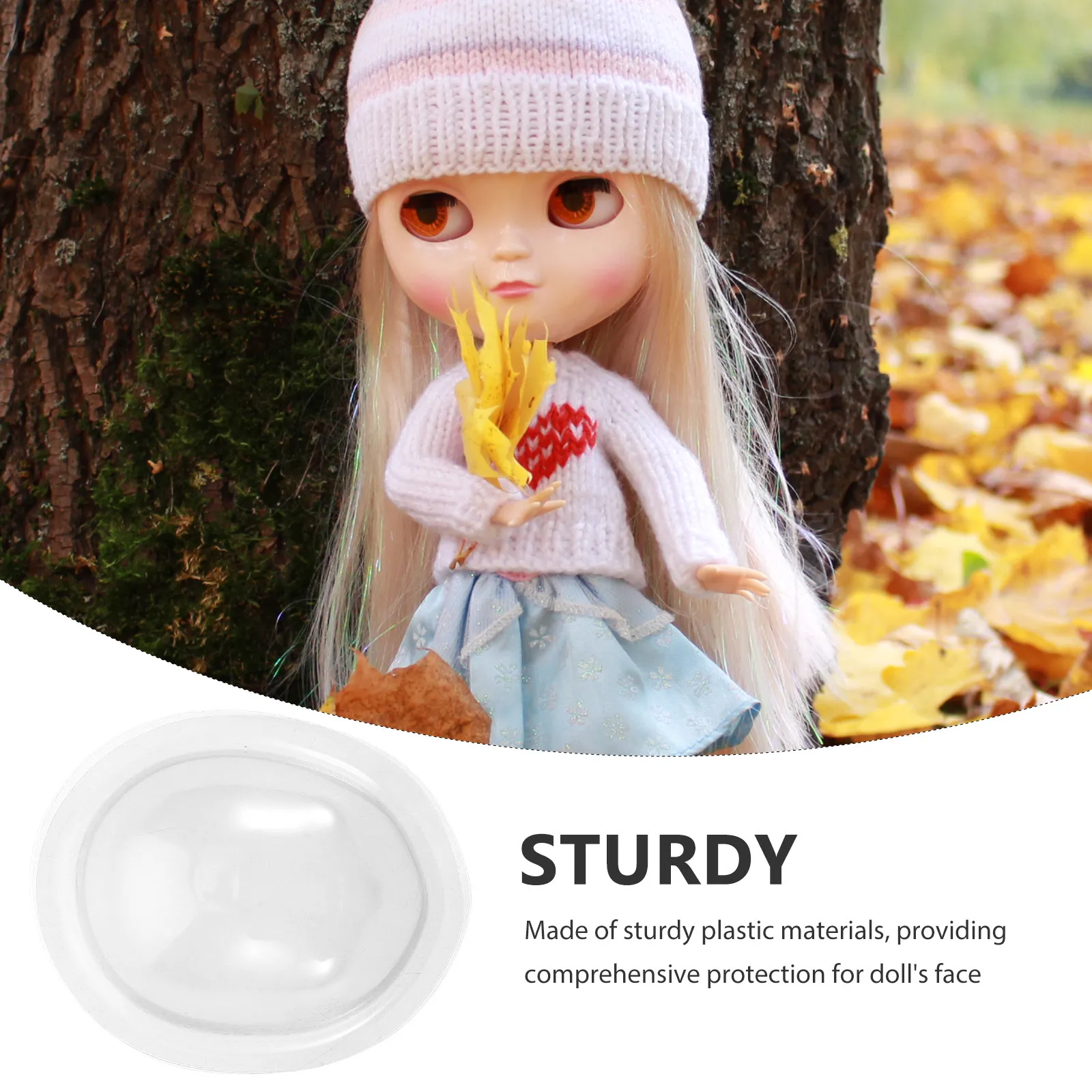 4 pcs Plastic Display 1 set Halloween Christmas New Year Eyelash Protection Mask Transparent Face Bjd Lightweight Protective
