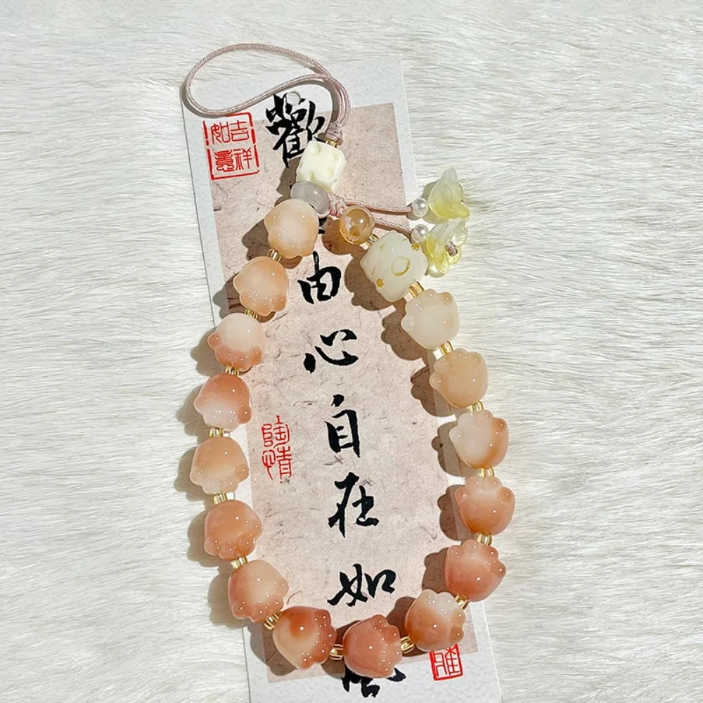 

Sweet Ornaments Sweet Girls Cell Phone Strap Bracelets Beaded Phone Lanyard Charms Anti Loss Sling Beads Phone Chain Girls Women