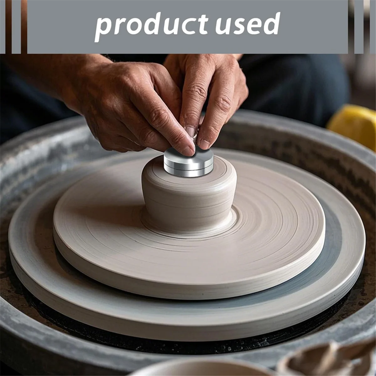 AAA87 3 PCS Ceramic Clay Pottery Throwing Trimming Spinner Tool Set - Includes 30mm, 38mm, 45mm Clay Spinner for Pottery