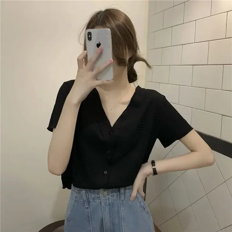 Shirts Women Solid Simple Sweet All-match Creativity Daily Delicate Charming Elegant Korean Style Spring Ladies Popular Stylish