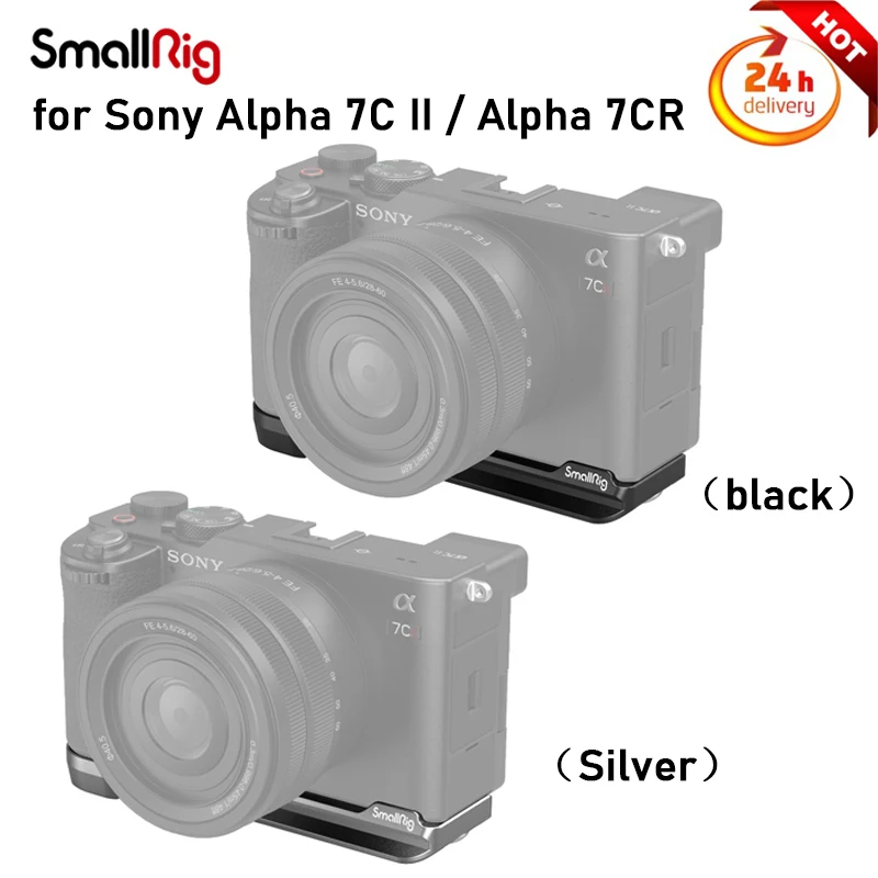 

Smallrig Bottom Mount Plate for Sony Alpha 7C II / Alpha 7CR 4439 Silver /4438 with Built-In Magnetic Wrench for Tripod Gimbals