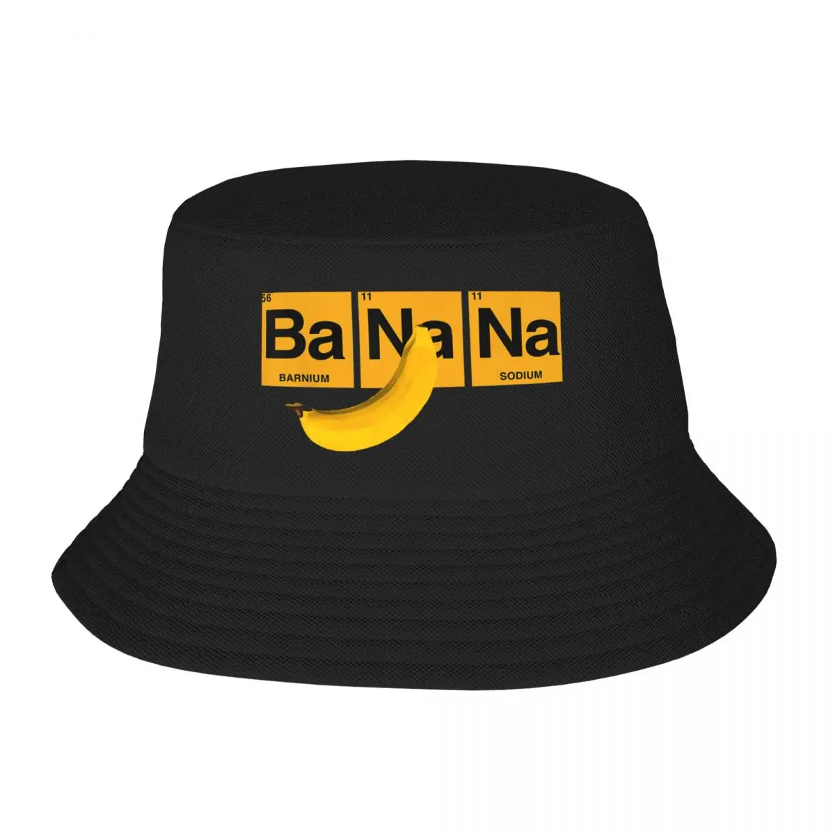 Banana Elemental Square Happy Bucket Hat Golf Wear Horse Hat Elegant Women's Hats Men's