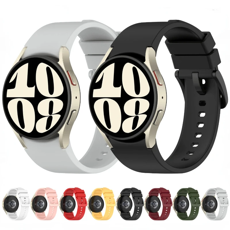 

Silicone strap For Samsung Galaxy watch 7 6 5 4 44mm 40mm Original curved interface band For Watch 6 4 Classic 47mm 43mm 46mm