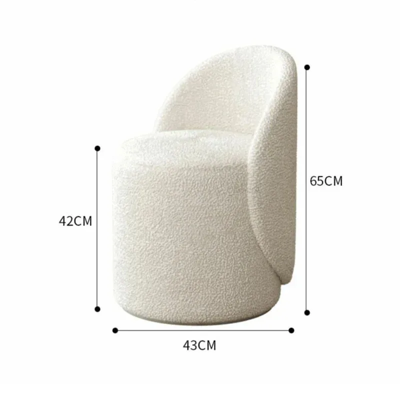 Nordic Designer Leisure Shoe Changing Stools Living Room Furniture Fabric Backrest Ottomans Light Luxury Bedroom Dressing Stools