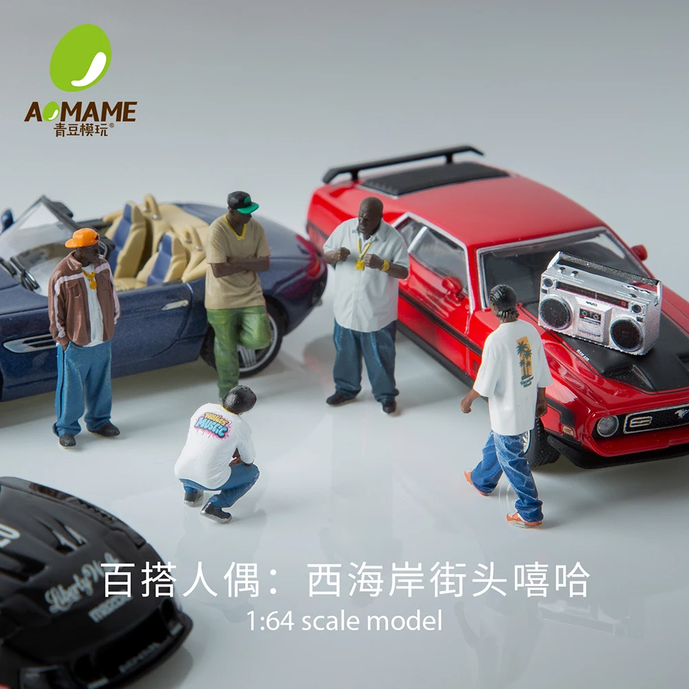 

Kicarmod 1/64 Hip-hop Street Assembly Kit-High Precision 3D Printed Resin Miniature Scene for Car Model Diorama Collectible Gift