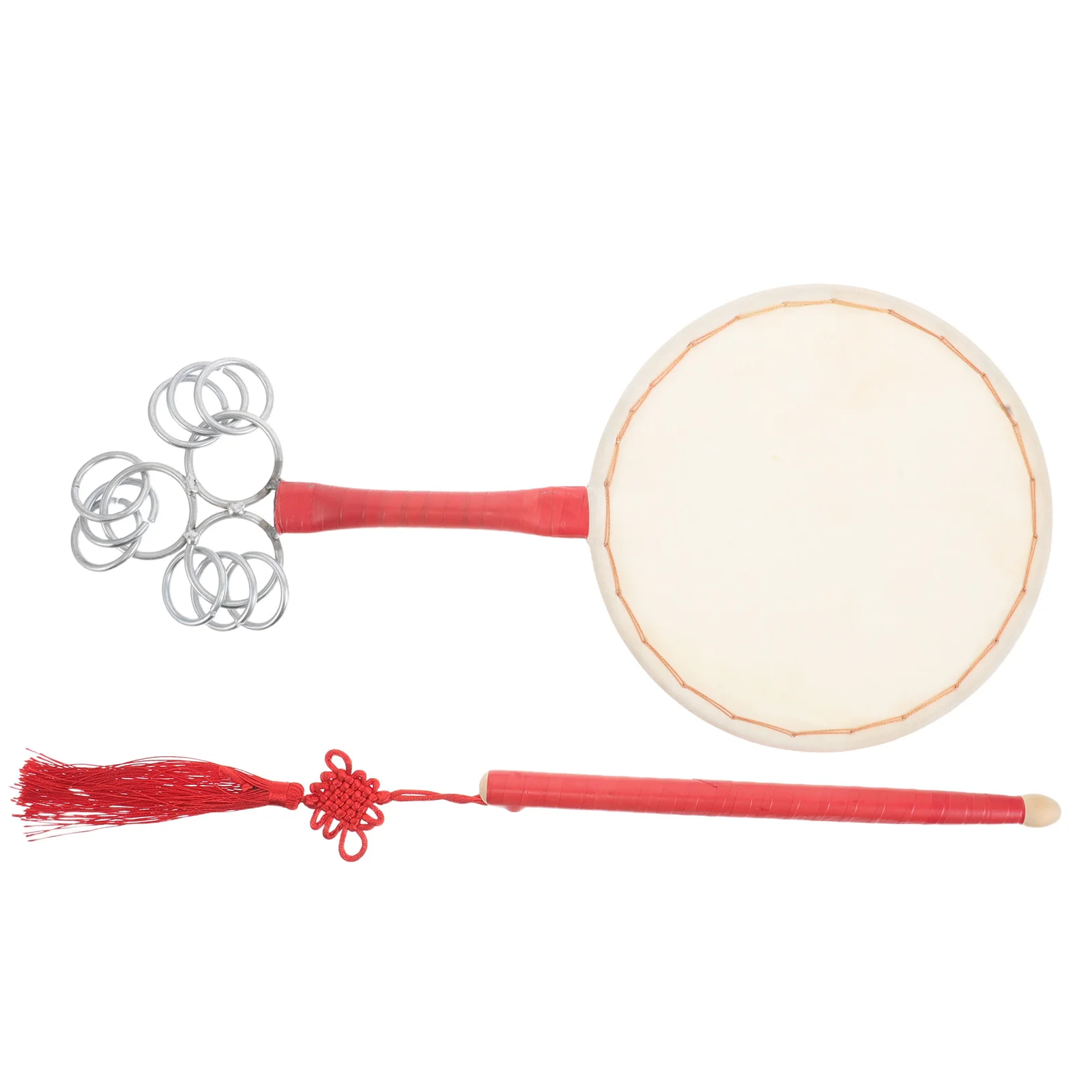 

Hand Drum White Surface 20cm DIY Painting Dance Props Folk Performance Handmade Quality Sound Traditional Chinese Style