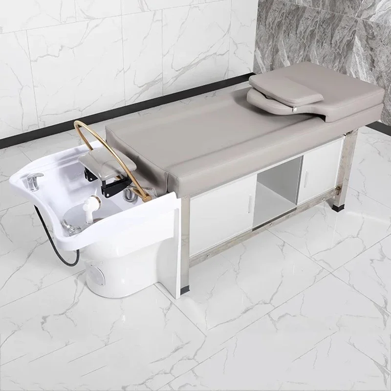 

Japanese Head Spa Shampoo Chair Stylist Water Circulation Hair Lighting Chair Therapy Lettino Massaggio Salon Equipment MQ50SC