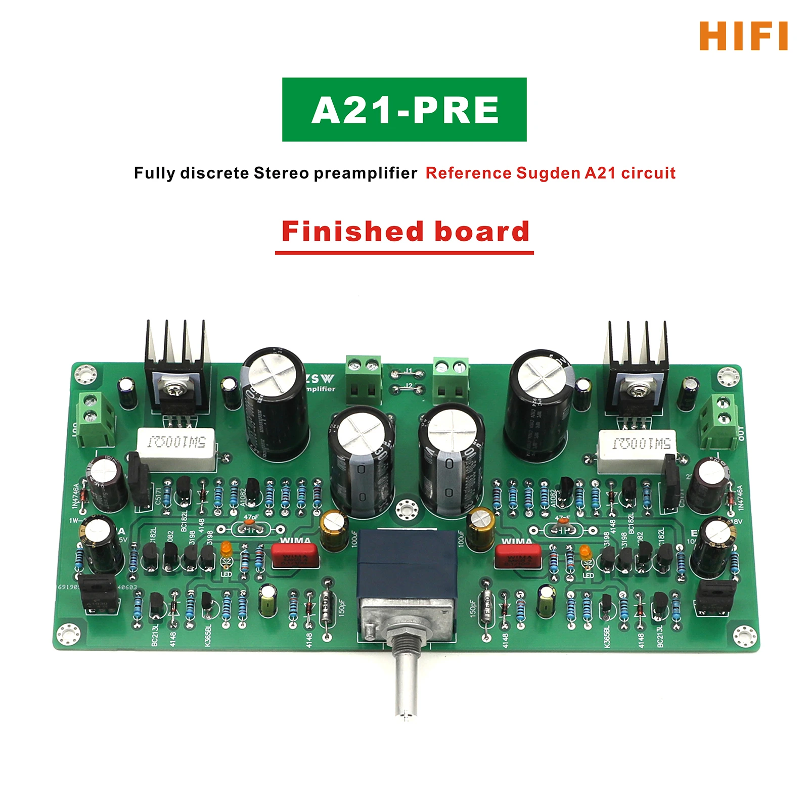 

A21-PRE Fully discrete Stereo preamplifier Reference Sugden A21 circuit DIY Kit/Finished board