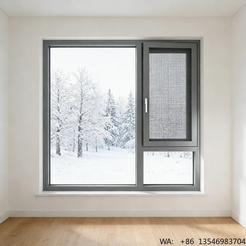 Purpose Made Soundproof Double Glazed Aluminum Windows Frames Casement Window