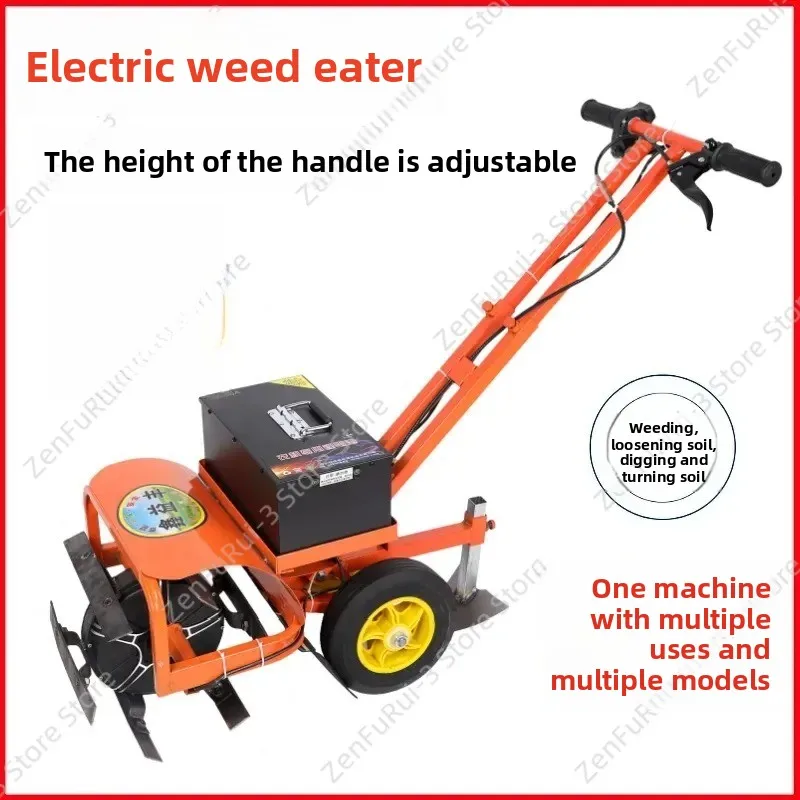 for New Electric Lawn Mower Small Trencher Multi-functional Hoe Scarifier Household Rechargeable Weeding Micro-tiller