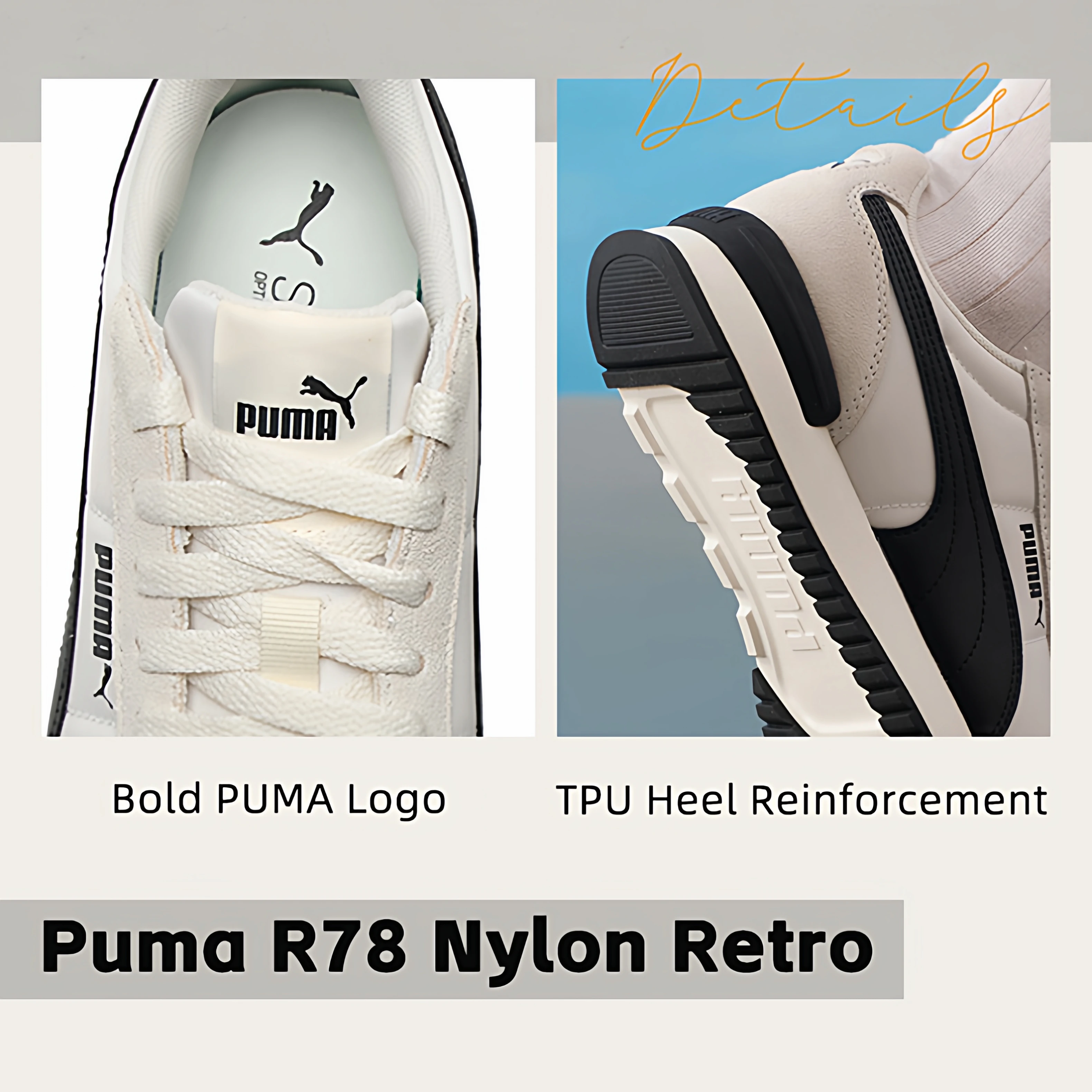 بوما أحذية رجالية ونسائية احذية الجري R78 سلسلة ريترو حذاء كاجوال أحذية رياضية خفيفة الوزن ومريحة 399250-01 #6