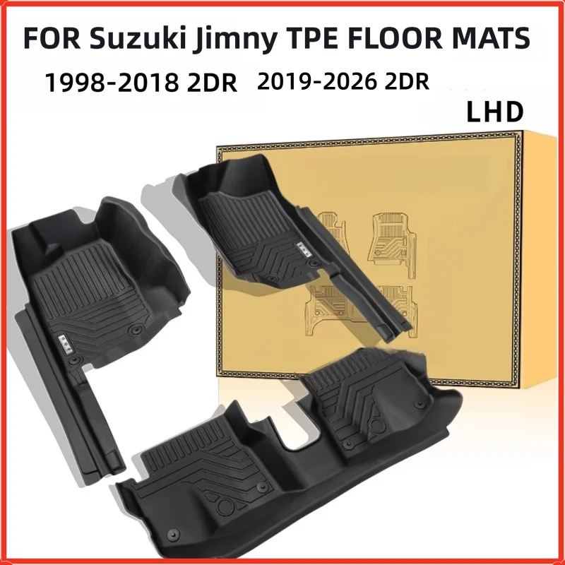 NEW 5D TPE Floor Mats For Suzuki Jimny 2000-2018 2DR 2019-2026 2DR LHD Full Coverage Waterproof Accessories