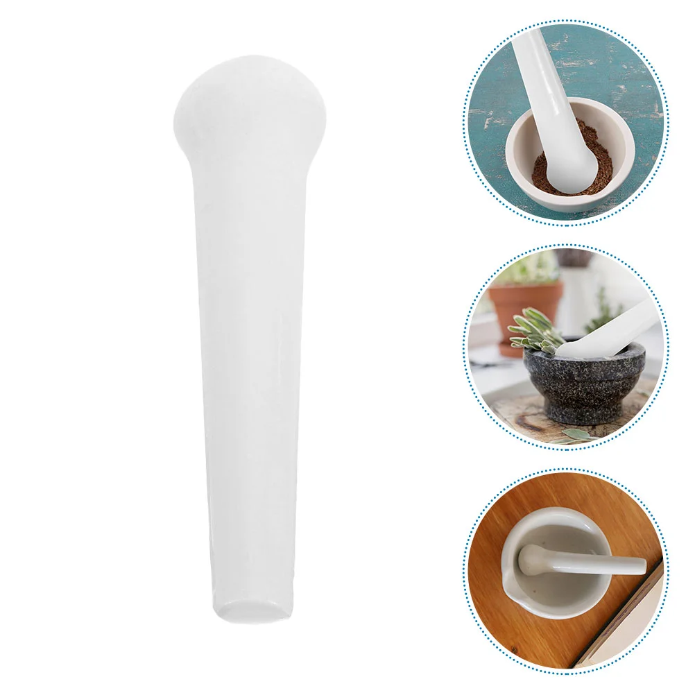 2 Pcs Grinding Rod Pestle Garlic Masher Only for Medicine Vegetable Porcelain Ceramic Ceramics Food Muddler Pestles