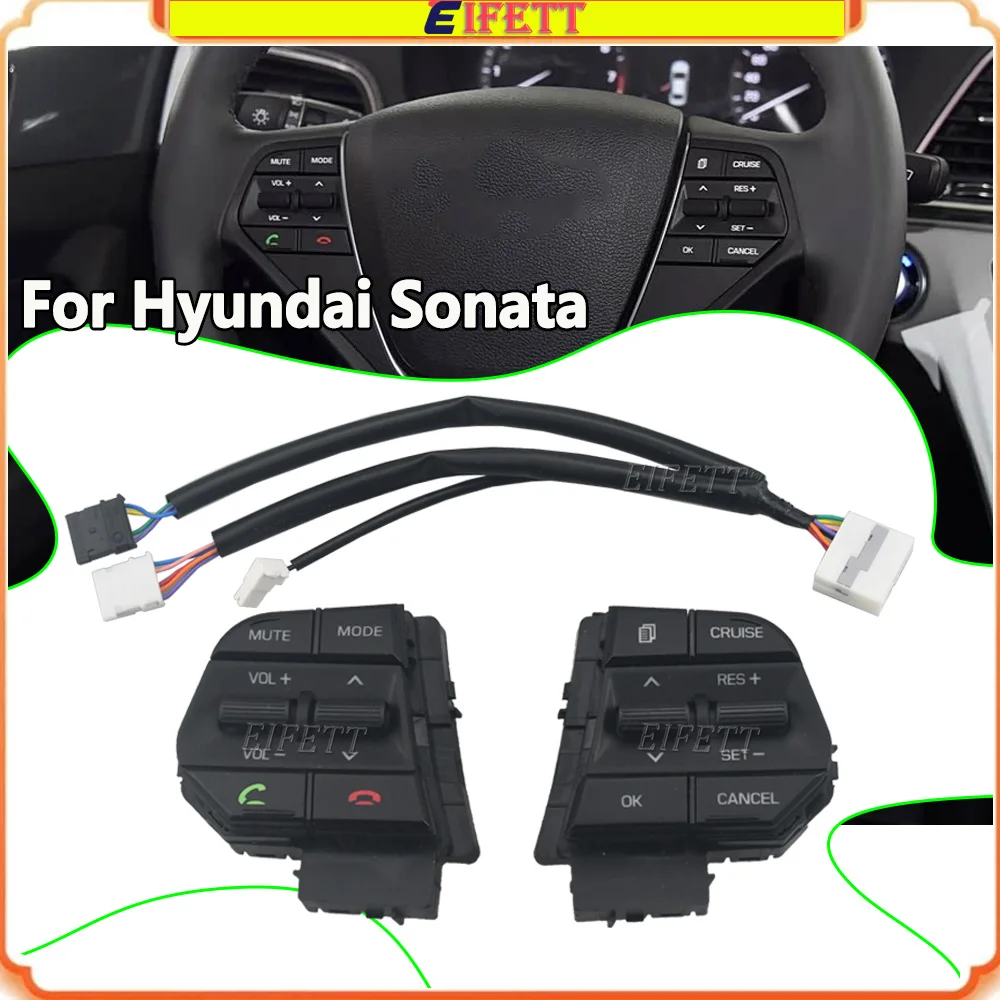 Volume Cruise Control Steering Wheel Button Switch Key For Hyundai Sonata 9 2.4L 2015-2017 Multimedia Telephone
