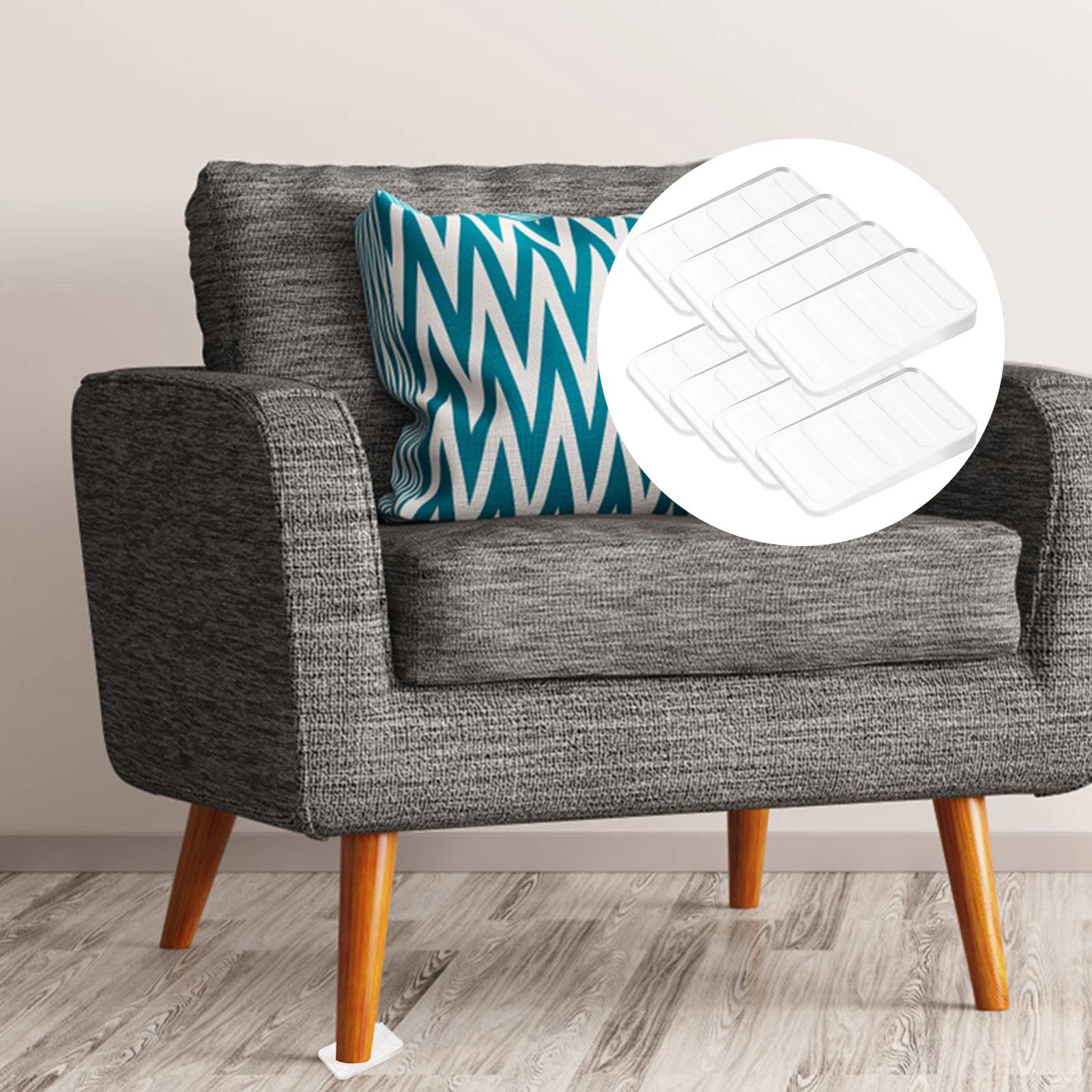 

8pcs Leveling For Furniture Plastic Wedges Table Toilet Stabilizer Transparent Cabinet Levelers Drywall Stackable Table Wedges