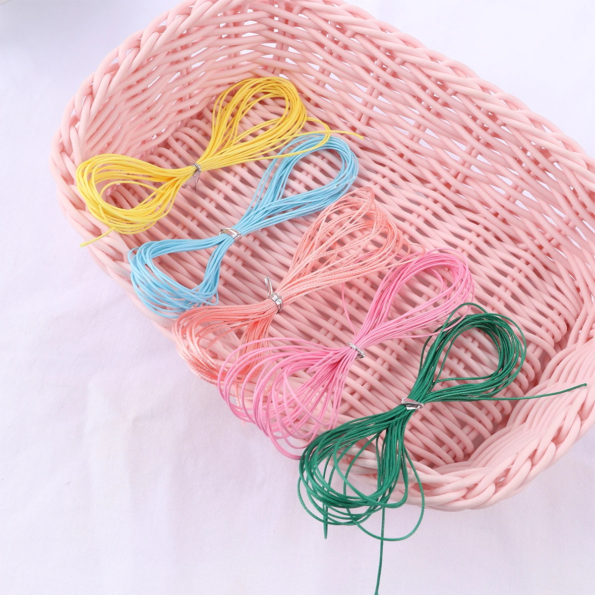 

10Pcs Mixed Color Wax Thread Rope Handwoven Braided Cord for DIY Bracelet Necklace Jewelry Making Hand-Woven Rope