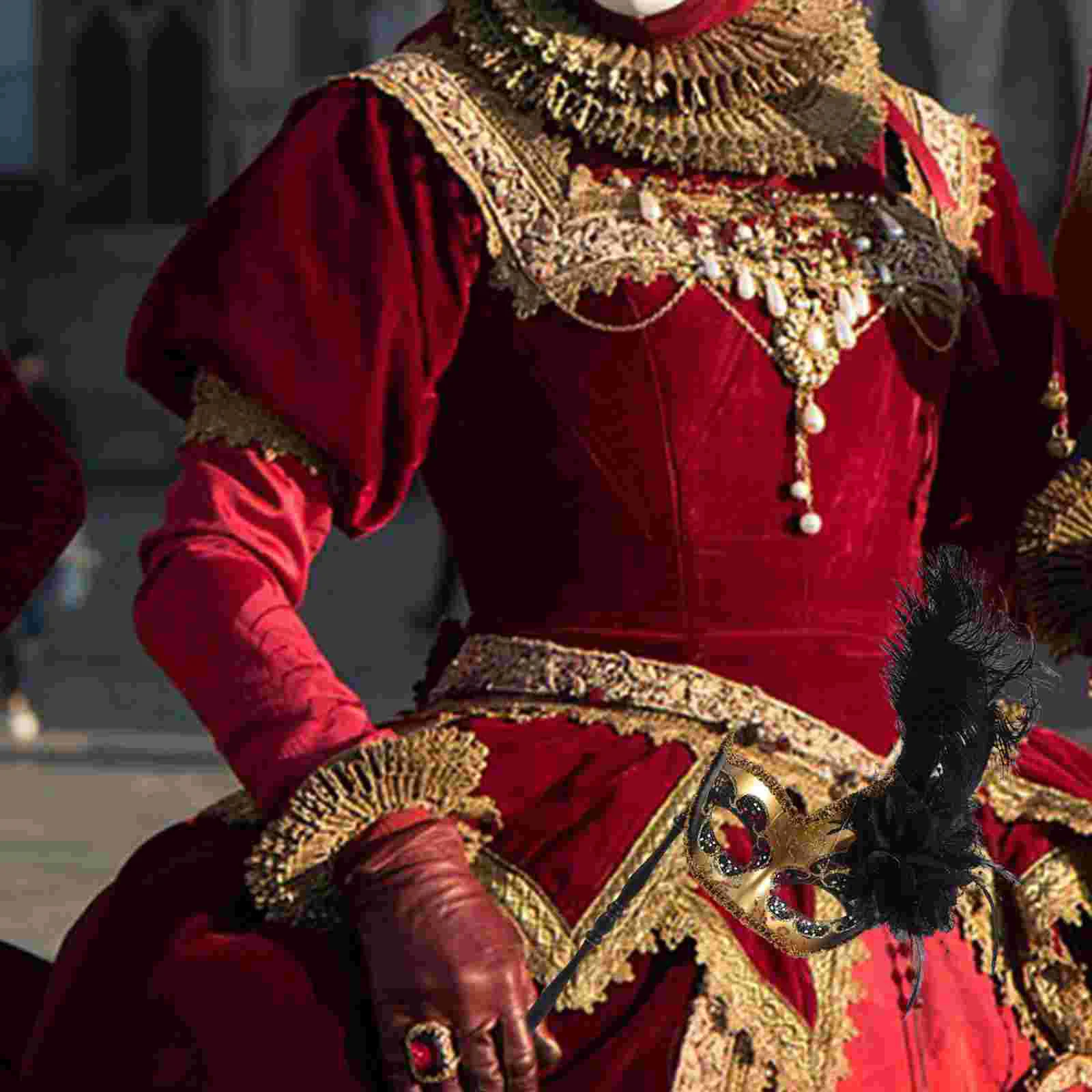 Máscara com vara máscaras de baile de formatura decoração de halloween palco desempenho decorativo cosplay festa na face