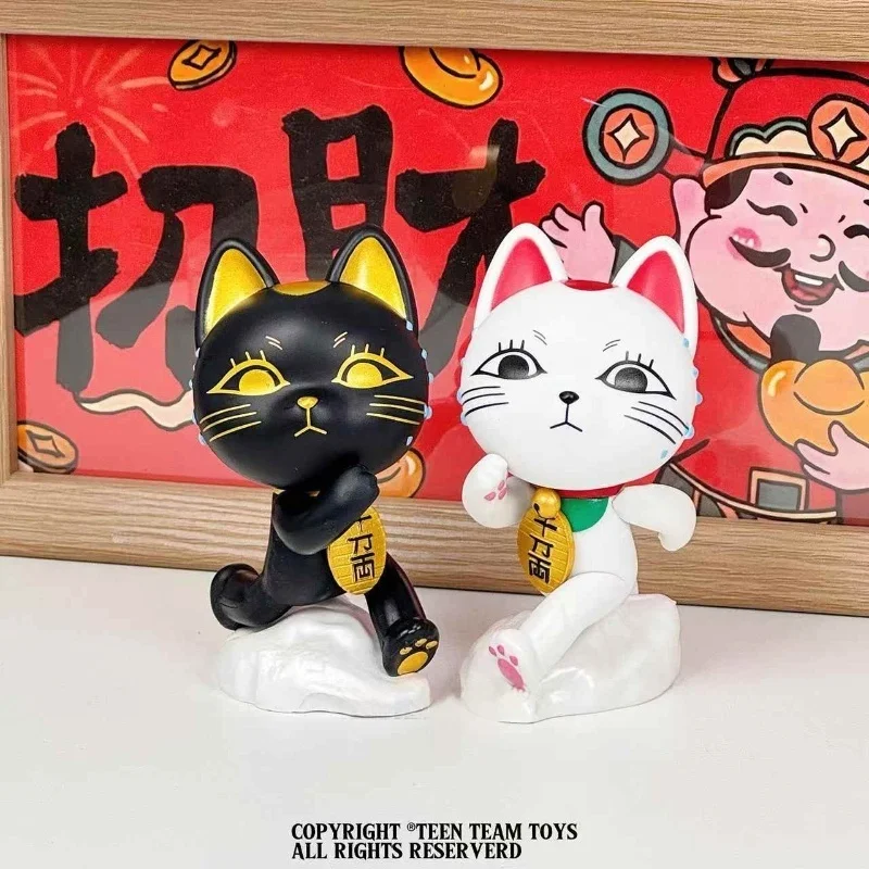 

6 Styles Anime Comics Dan Da Dan Monster Cos Fortune Cat Action Figure Good Quality Creative Cats Model Toy Collect Decorates