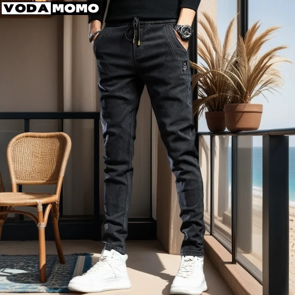 2024 Spring Summer  New Baggy Jeans Men demin joggers pants men Clothing Cargo pants Drawstring Slim Trousers y2k Streetwear