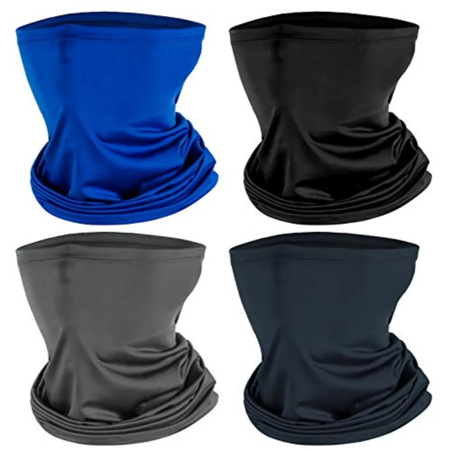 

4 Pack Neck Gaiter Face Mask:Balaclava Mask and Bandana Headband for Men Women